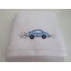 Juegos de toallas blanca con coche